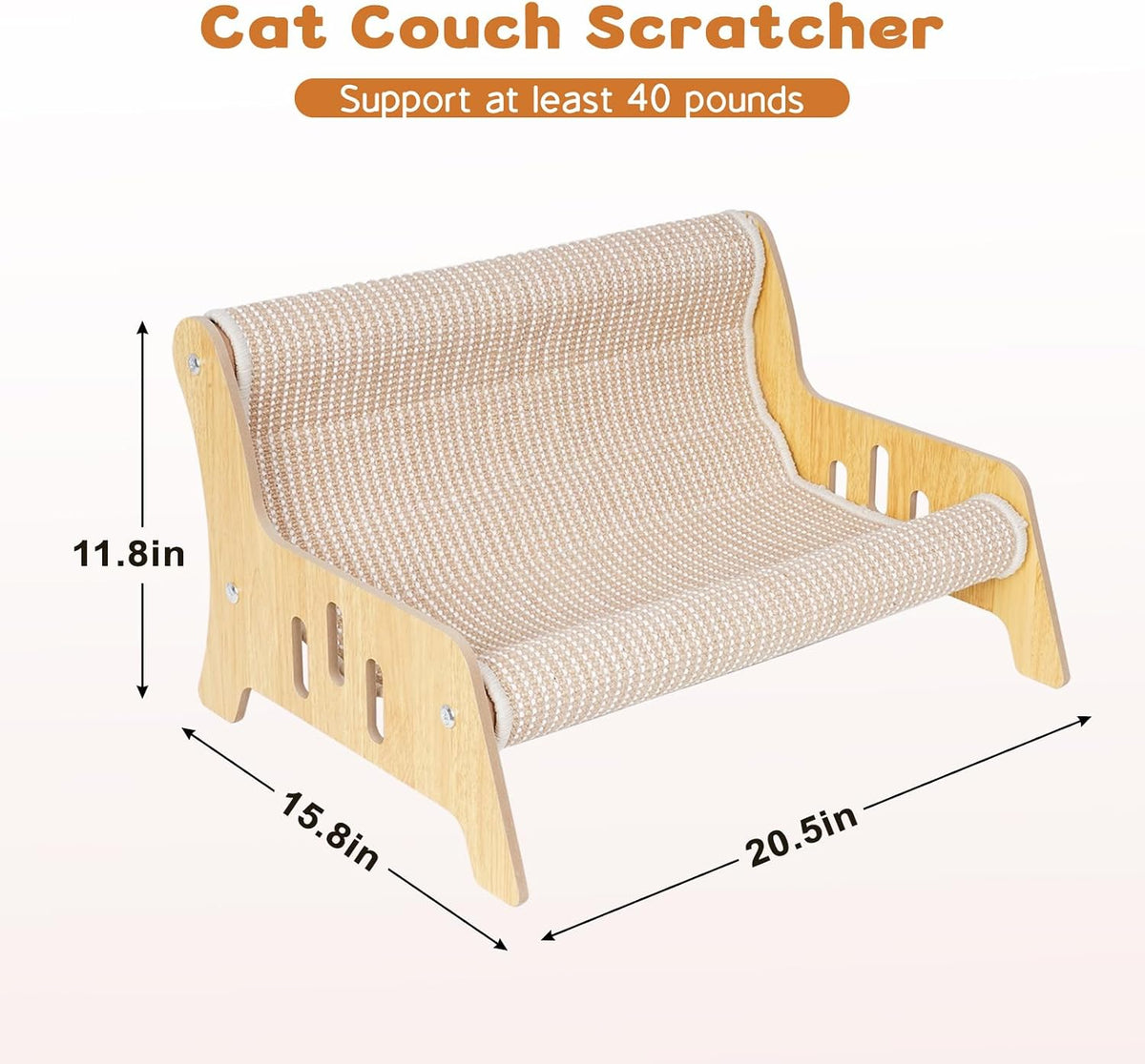 Large Sisal Cat Scratcher Couch