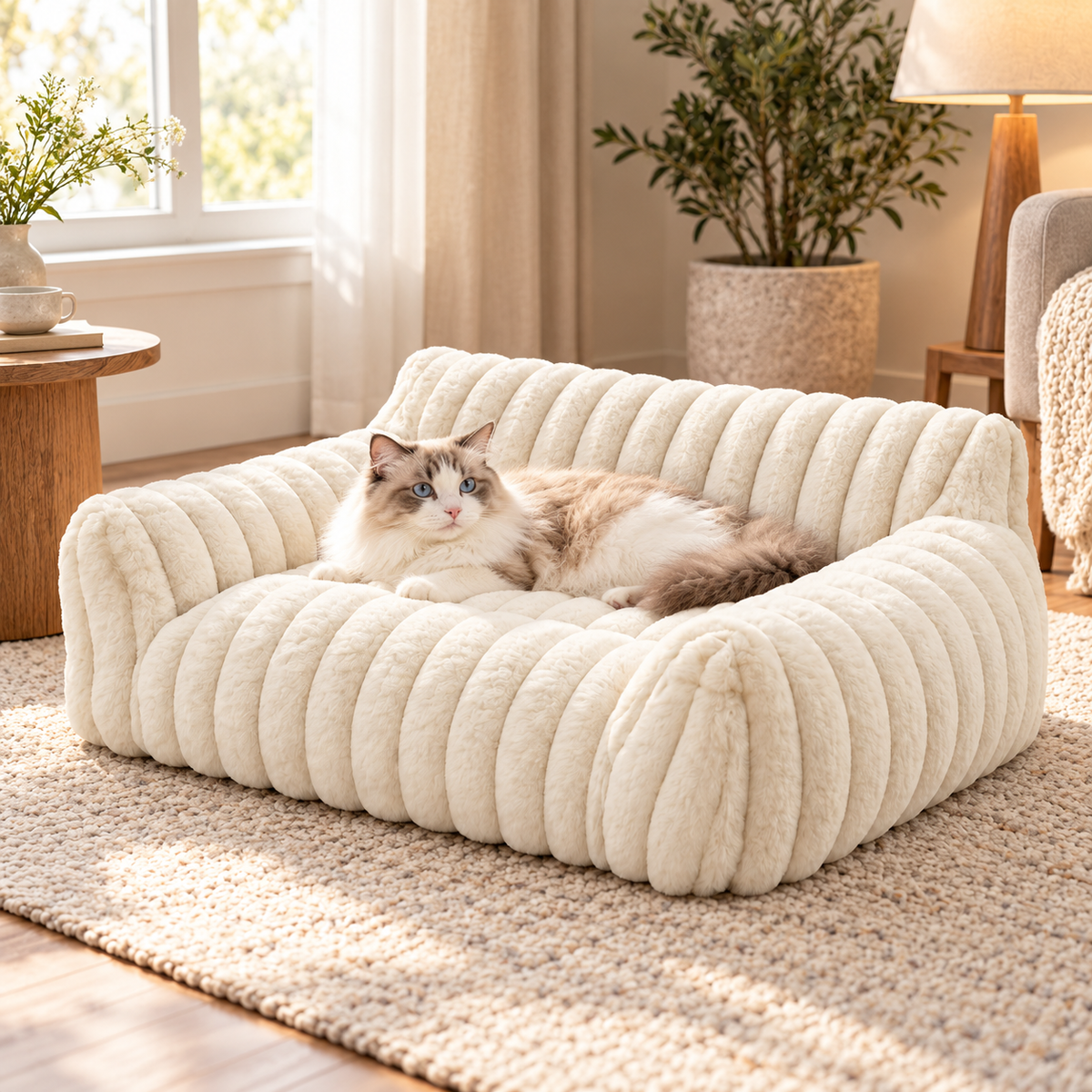 Shown on TV Fluffy Cute Cat Couch for Pets
