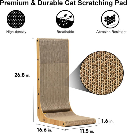 L Shaped Cat Scratch Pad for Indoor Cats